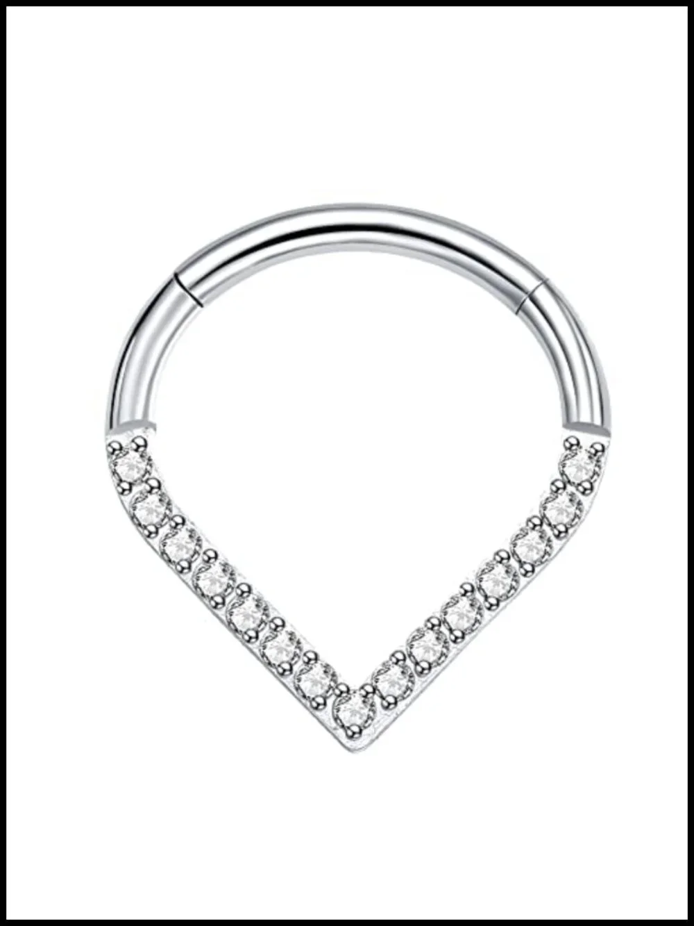 G23 Titanium Teardrop Septum Ring Daith Piercing Earring Clicker